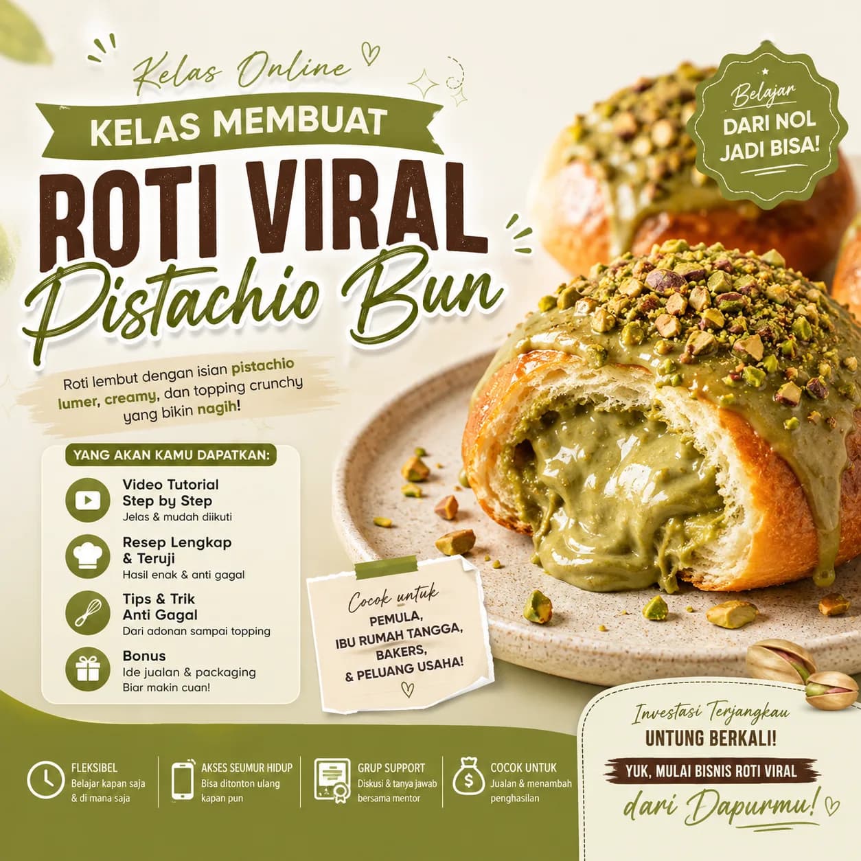 Pistachio Bun